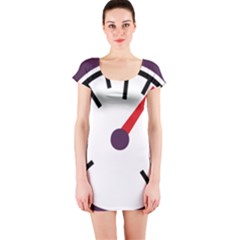 Maker Measurer Hours Time Speedometer Short Sleeve Bodycon Dress by Mariart