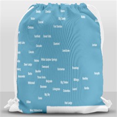Peta Anggota City Blue Eropa Drawstring Bag (large) by Mariart