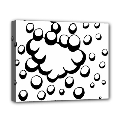 Splash Bubble Black White Polka Circle Canvas 10  X 8  by Mariart