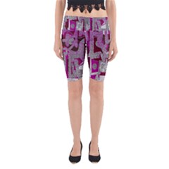 Abstract Art Yoga Cropped Leggings by ValentinaDesign