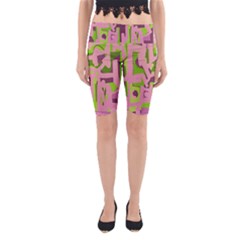 Abstract Art Yoga Cropped Leggings by ValentinaDesign