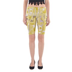 Abstract Art Yoga Cropped Leggings by ValentinaDesign