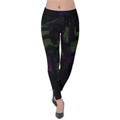 Abstract Art Velvet Leggings by ValentinaDesign
