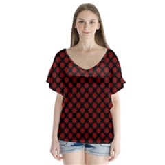 Pattern Flutter Sleeve Top by ValentinaDesign
