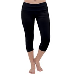 Black Capri Yoga Leggings by ValentinaDesign