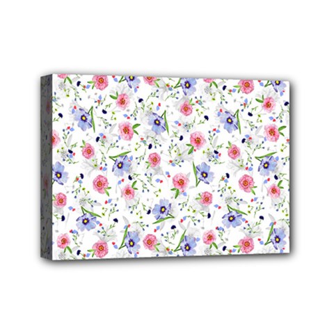 Floral Pattern Mini Canvas 7  X 5  by ValentinaDesign