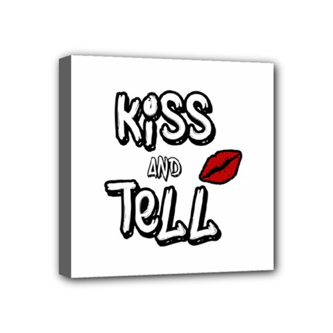 Kiss And Tell Mini Canvas 4  X 4  by Valentinaart