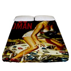 Attack Of The 50 Ft Woman Fitted Sheet (king Size) by Valentinaart