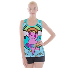 Happy Dancy Cat - Crisscross Back Tank Top  by tonitails