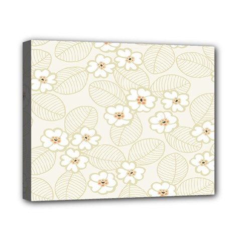 Flower Floral Leaf Canvas 10  X 8  by Mariart