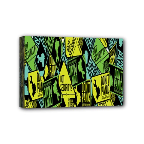 Sign Don t Panic Digital Security Helpline Access Mini Canvas 6  X 4  by Mariart