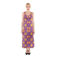 Colorful Geometric Polka Print Sleeveless Maxi Dress by dflcprintsclothing