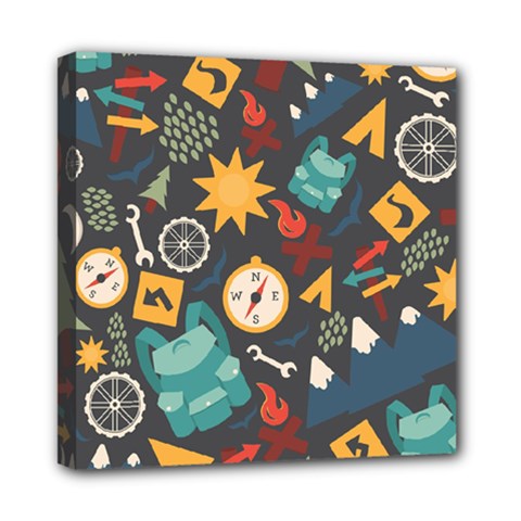Compass Cypress Chair Arrow Wheel Star Mountain Mini Canvas 8  X 8  by Mariart
