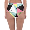 Geometric Polka Triangle Dots Line Reversible High-Waist Bikini Bottoms View2