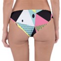 Geometric Polka Triangle Dots Line Reversible Hipster Bikini Bottoms View2