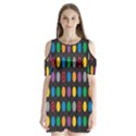 Polka Dots Rainbow Circle Shoulder Cutout Velvet  One Piece View1