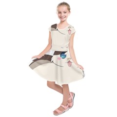 Ragdoll Cat For Life Kids  Short Sleeve Dress by Catifornia