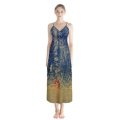3 Colors Paint                    Chiffon Maxi Dress by LalyLauraFLM
