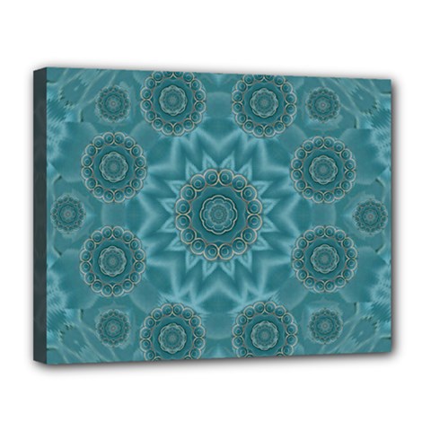 Wood And Stars In The Blue Pop Art Canvas 14  X 11  by pepitasart