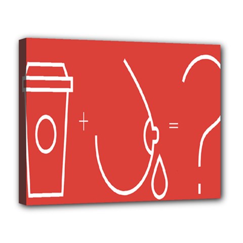 Caffeine And Breastfeeding Coffee Nursing Red Sign Canvas 14  X 11  by Mariart