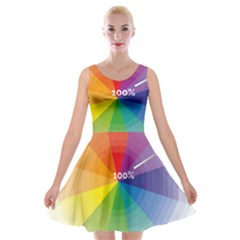 Colour Value Diagram Circle Round Velvet Skater Dress by Mariart