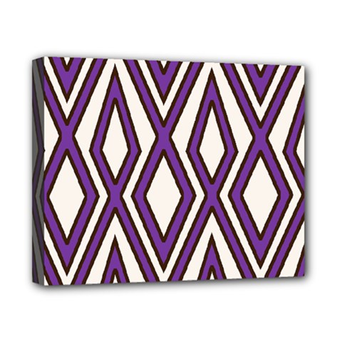 Diamond Key Stripe Purple Chevron Canvas 10  X 8  by Mariart