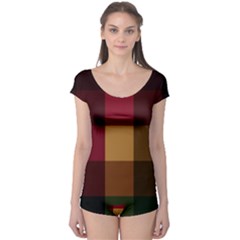 Stripes Plaid Color Boyleg Leotard  by Mariart