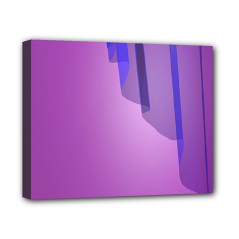 Verre Bleu Wave Chevron Waves Purple Canvas 10  X 8  by Mariart