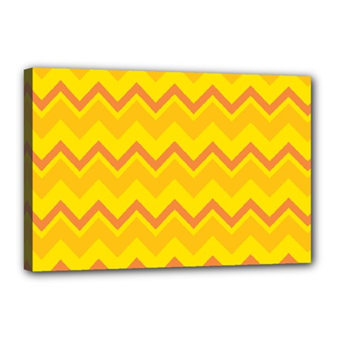 Zigzag (orange And Yellow) Canvas 18  X 12  by berwies
