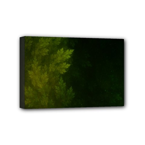 Beautiful Fractal Pines In The Misty Spring Night Mini Canvas 6  X 4  by jayaprime
