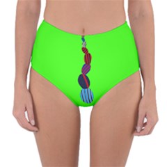 Egg Line Rainbow Green Reversible High-waist Bikini Bottoms by Mariart
