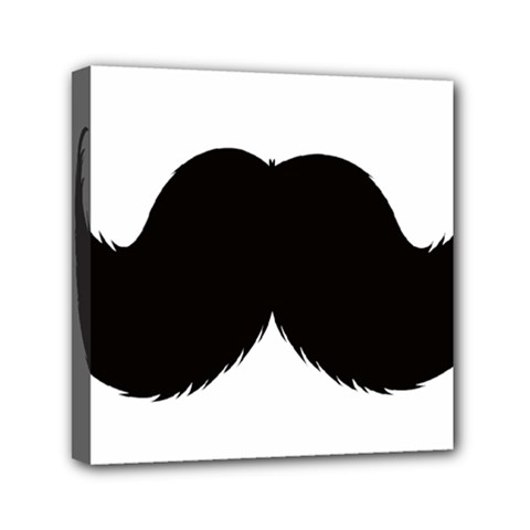 Mustache Owl Hair Black Man Mini Canvas 6  X 6  by Mariart