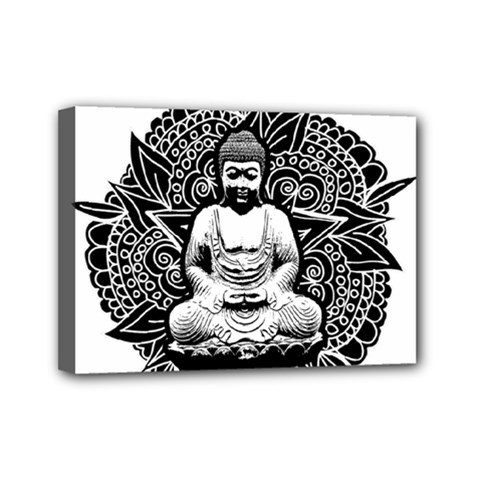 Ornate Buddha Mini Canvas 7  X 5  by Valentinaart