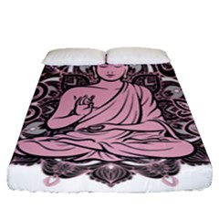 Ornate Buddha Fitted Sheet (queen Size) by Valentinaart