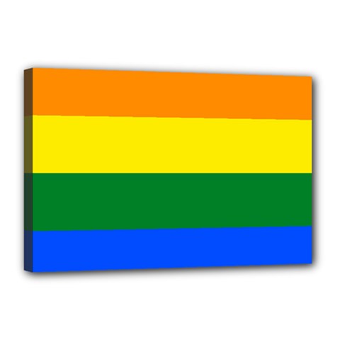 Pride Rainbow Flag Canvas 18  X 12  by Valentinaart