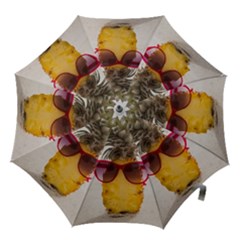 Pineapple With Sunglasses Hook Handle Umbrellas (medium) by LimeGreenFlamingo