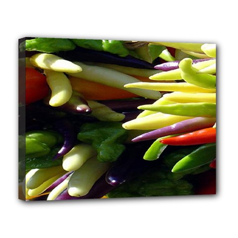 Bright Peppers Canvas 14  X 11  by BangZart