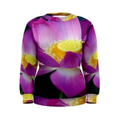 Pink Lotus Flower Women s Sweatshirt by BangZart