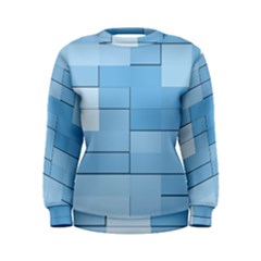 Blue Squares Iphone 5 Wallpaper Women s Sweatshirt by BangZart