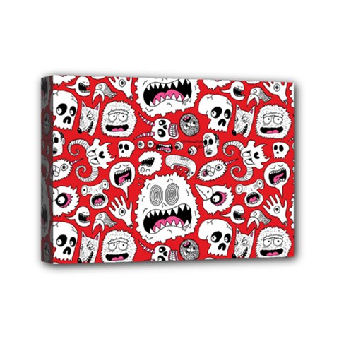 Another Monster Pattern Mini Canvas 7  X 5  by BangZart