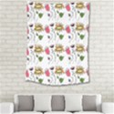 Handmade Pattern With Crazy Flowers Medium Tapestry View2