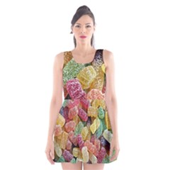 Jelly Beans Candy Sour Sweet Scoop Neck Skater Dress by BangZart