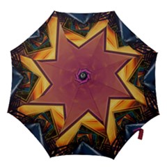 The Rainbow Bridge Of A Thousand Fractal Colors Hook Handle Umbrellas (medium) by jayaprime
