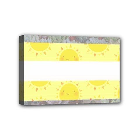 Cute Flag Mini Canvas 6  X 4  by TransPrints