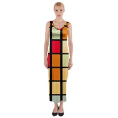 Mozaico Colors Glass Church Color Fitted Maxi Dress by BangZart