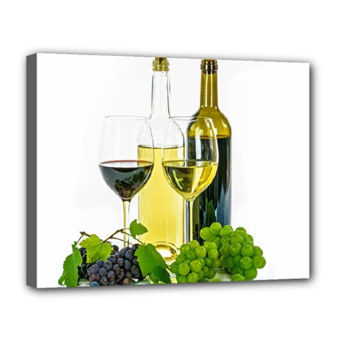 White Wine Red Wine The Bottle Canvas 14  X 11  by BangZart