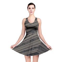 Fractal 3d Construction Industry Reversible Skater Dress by BangZart
