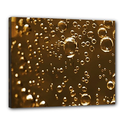 Festive Bubbles Sparkling Wine Champagne Golden Water Drops Canvas 20  X 16  by yoursparklingshop