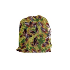 Cockroaches Drawstring Pouches (medium)  by SuperPatterns