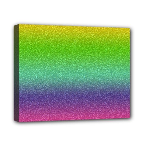 Metallic Rainbow Glitter Texture Canvas 10  X 8  by paulaoliveiradesign